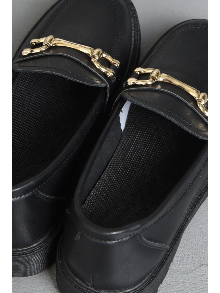 Туфли-лоферы женские черного цвета JB1702-1 171071C
