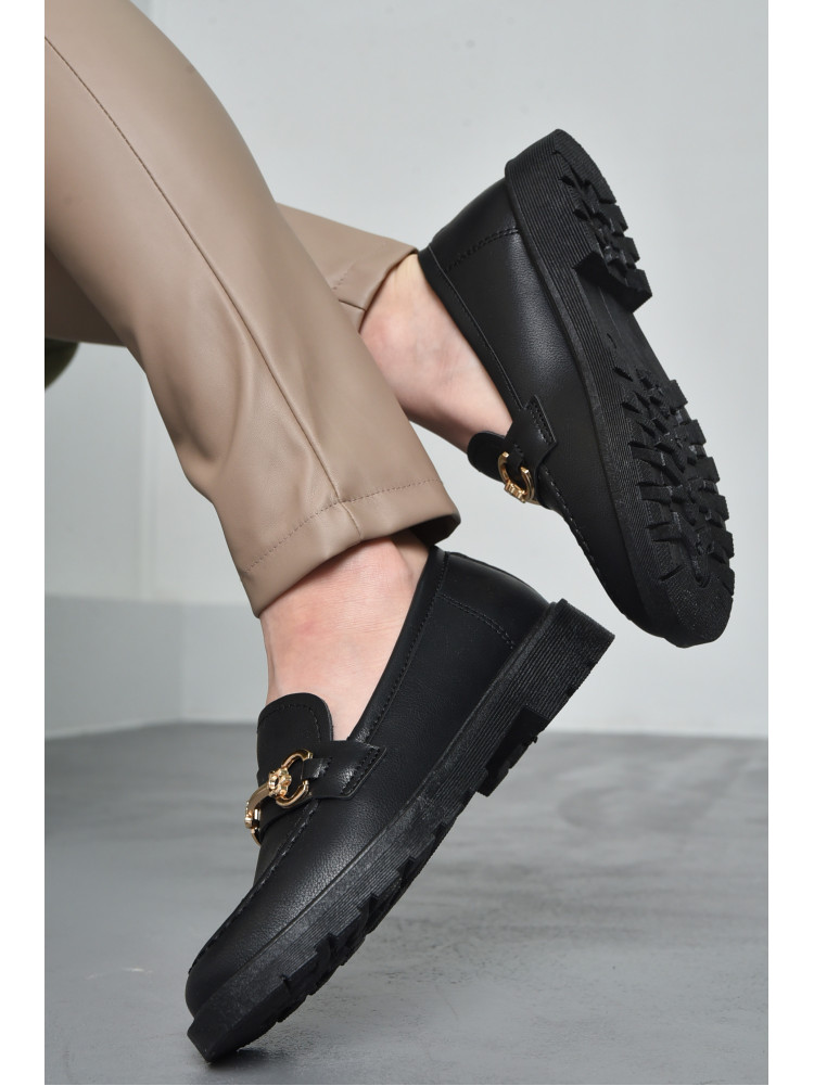Туфли-лоферы женские черного цвета JB1714-1 171072C