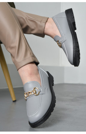 Туфлі-лофери жіночі сірого кольору JB1712-2 171073C