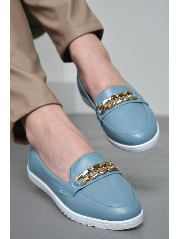Туфлі-лофери жіночі блакитного кольору YS7284-9 171076C