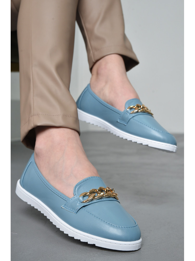 Туфлі-лофери жіночі блакитного кольору YS7284-9 171076C