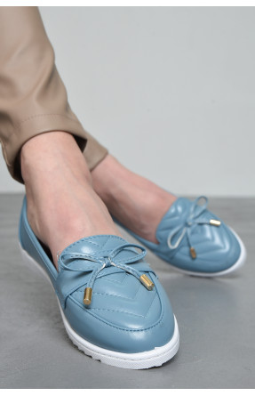 Туфли-лоферы женские голубого цвета YS7286-5 171077C