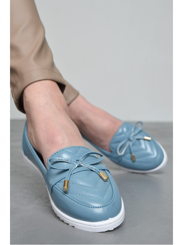 Туфли-лоферы женские голубого цвета YS7286-5 171077C