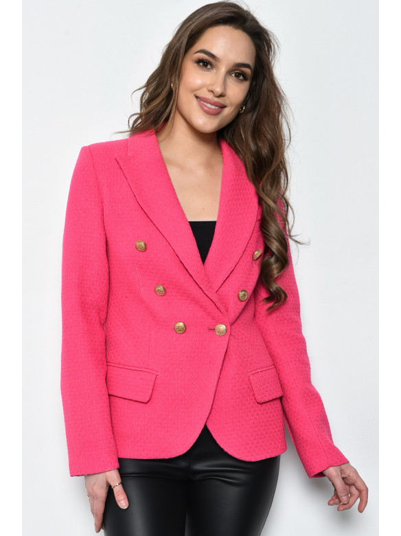 Піджак жіночій  укорочений малинового кольору 171201C