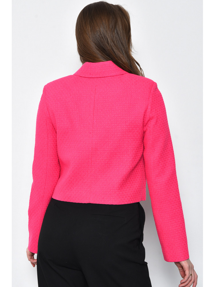 Піджак жіночій  укорочений малинового кольору 171202C
