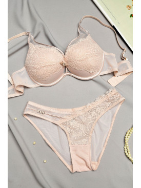 Комплект жіночий пудрового кольору чашка С 6677 171225C Комплект жіночий пудрового кольору чашка С 6677 171225C