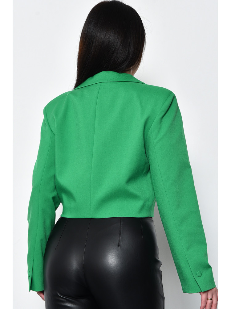 Пиджак жіночій  укорочений зеленого кольору 171229C