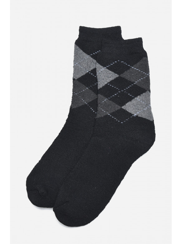 Шкарпетки чоловічі махрові чорного кольору розмір 40-45 775 171268C