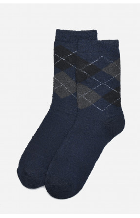 Шкарпетки чоловічі махрові темно-синього кольору розмір 40-45 775 171271C