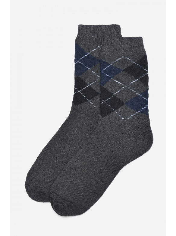 Шкарпетки чоловічі махрові темно-сірого кольору розмір 40-45 775 171274C