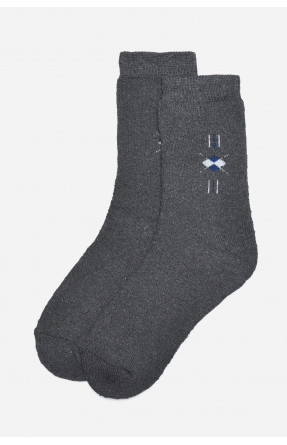 Шкарпетки чоловічі махрові темно-сірого кольору розмір 40-45 776 171280C