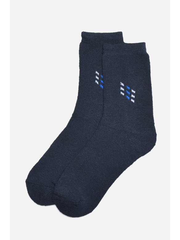 Шкарпетки чоловічі махрові синього кольору розмір 42-48 106 171291C