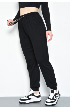 Спортивые штаны женские черного цвета 9652-11 171316C