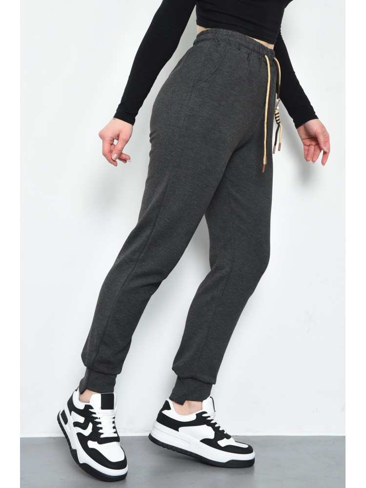 Спортивые штаны женские серого цвета 9652-1 171318C