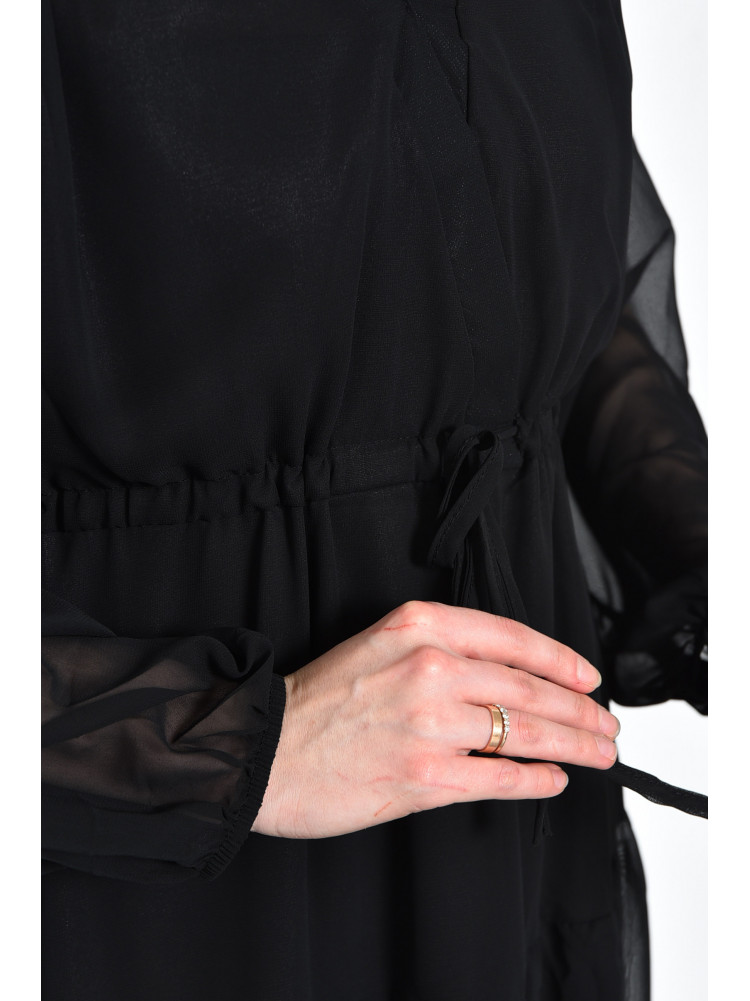 Платье женское шифоновое черного цвета 171568C