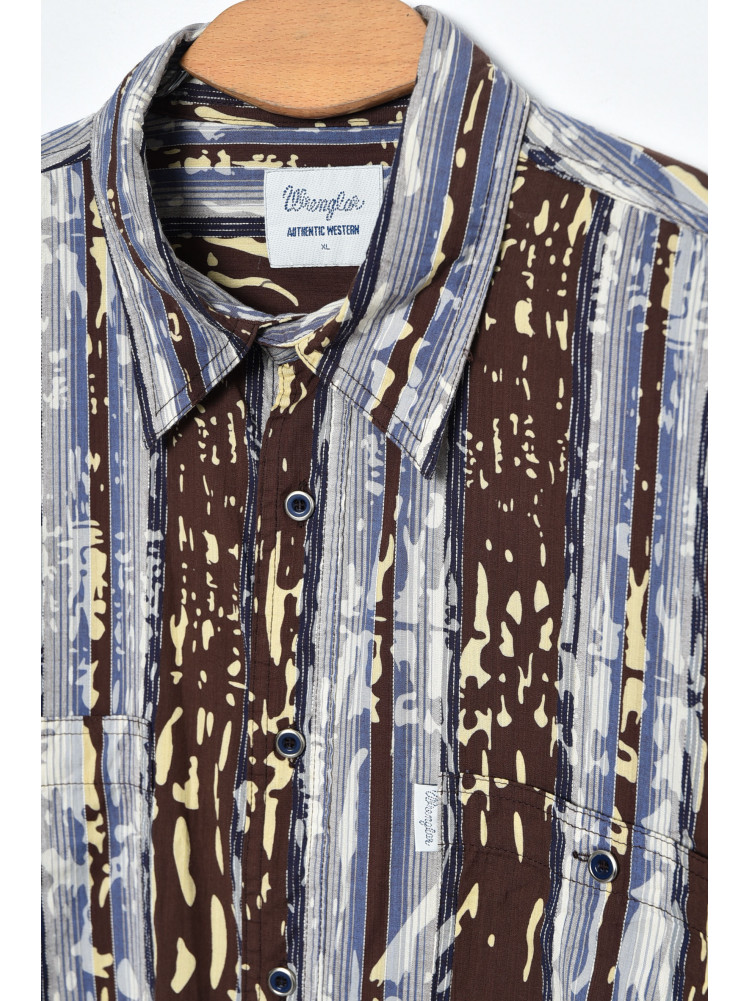 Рубашка мужская батальная коричневого цвета 171615C
