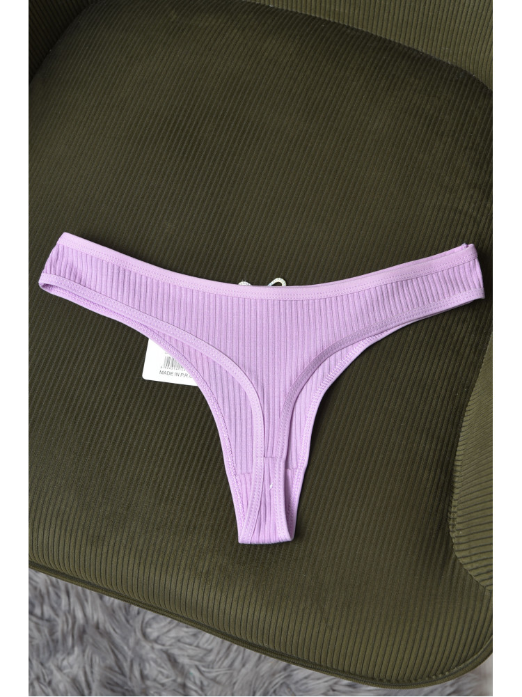 Стринги женские в рубчик фиолетового цвета X2385 171719C
