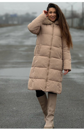 Куртка жіноча зима молочного кольору 6155 171853C