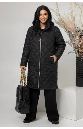 Куртка жіноча чорного кольору Батал 171876C
