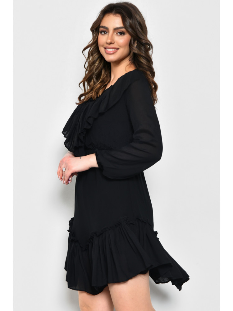 Платье женское черного цвета однотонное 2005 171922C