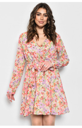 Платье женское бежевого цвета с цветочками 1467 171930C