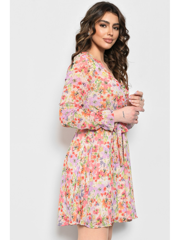 Сукня жіноча бежевого кольору з квіточками 1467 171930C