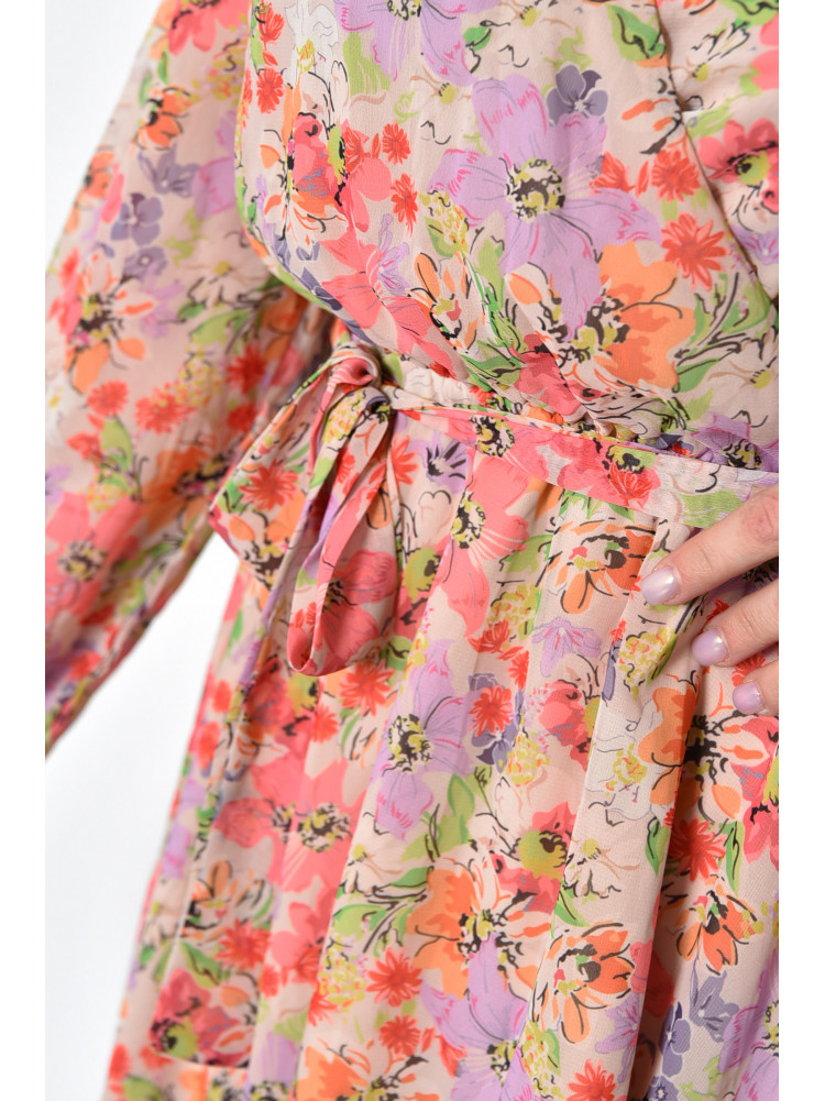 Сукня жіноча бежевого кольору з квіточками 1467 171930C