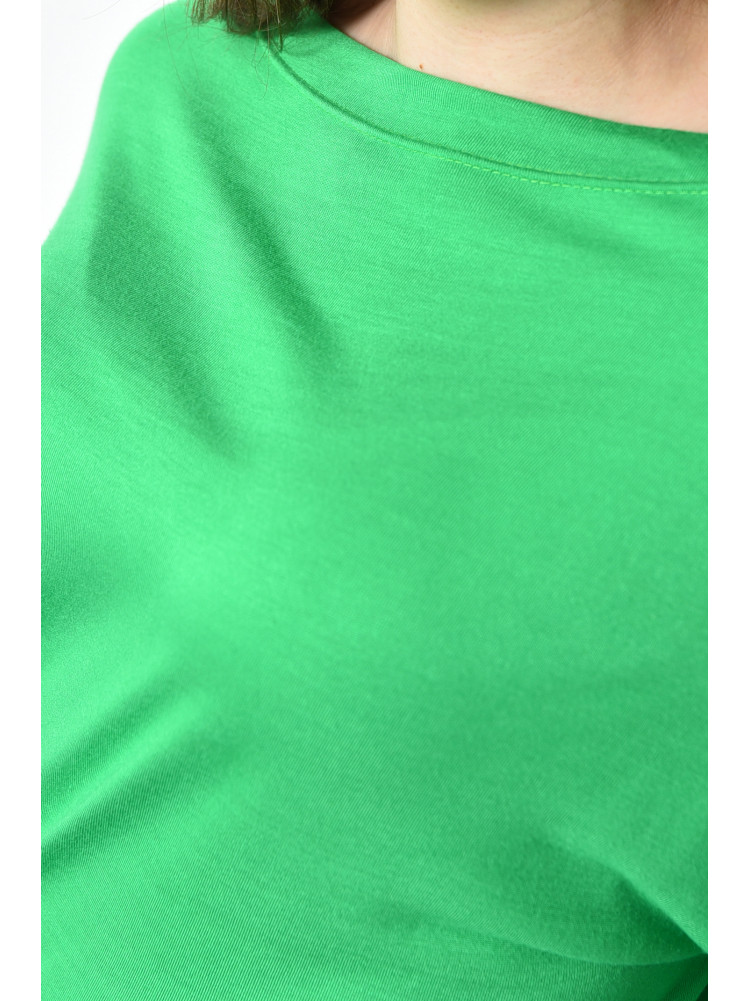Кофта женская полубатальная  зеленого цвета 0563 172128C
