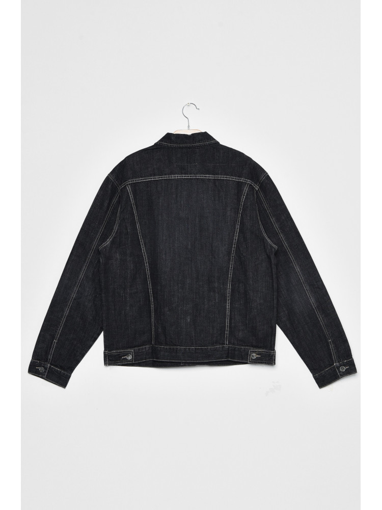 Піджак чоловічий батальний джинсовий чорного кольору 172155C