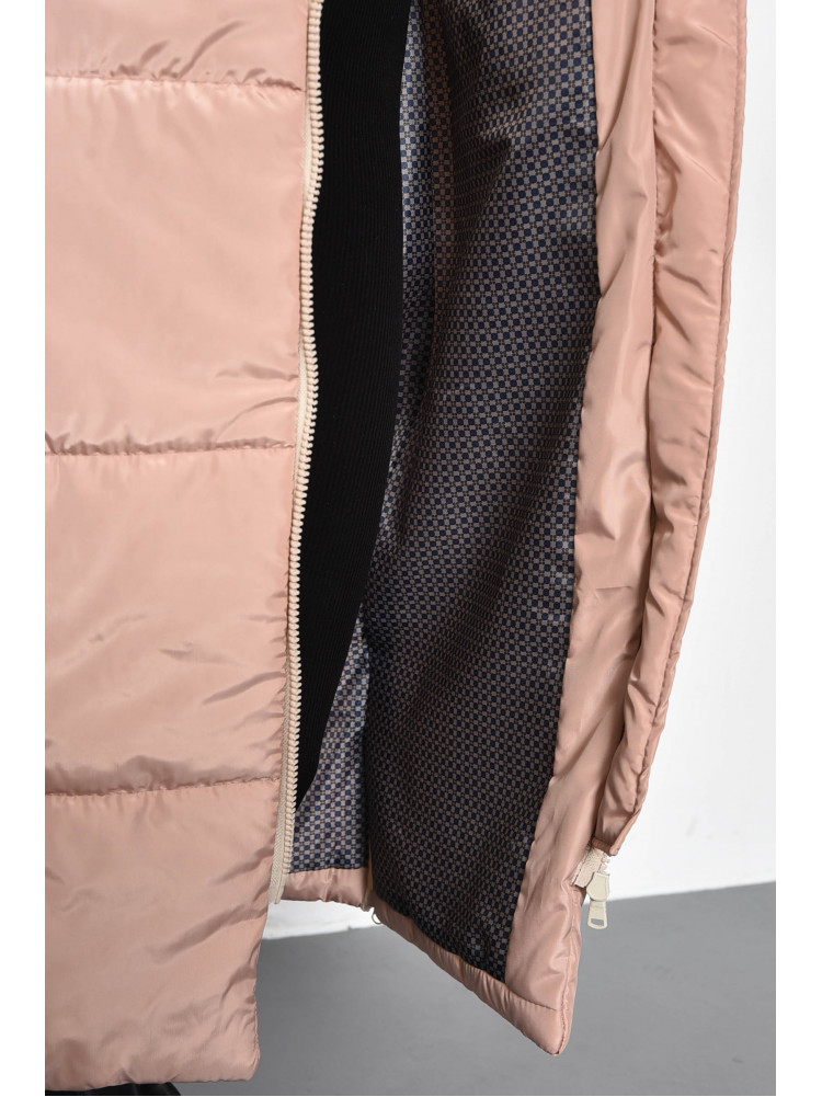 Куртка женская еврозима удлиненная  цвета мокко 172220C