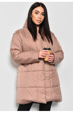 Куртка жіноча демісезонна кольору мокко 172222C