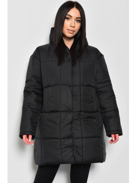 Куртка жіноча демісезонна чорного кольору 172225C