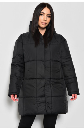 Куртка жіноча демісезонна чорного кольору 172225C