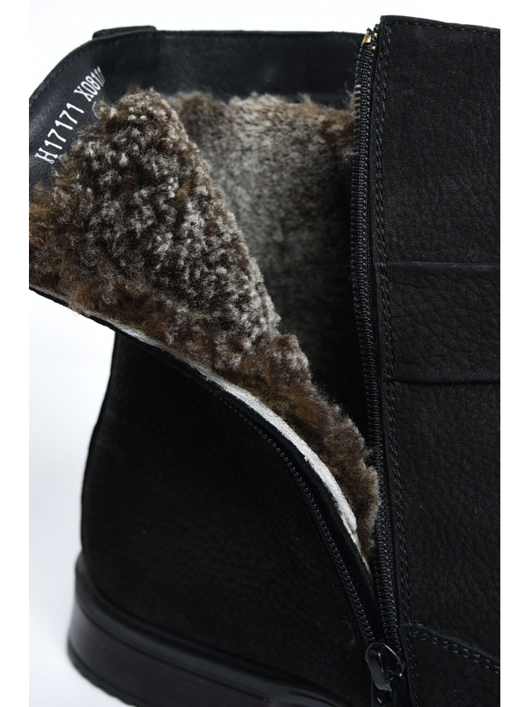 Ботинки мужские зимние на меху черного цвета 172246C
