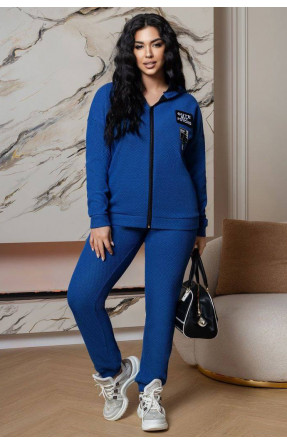 Спортивный костюм женский синего цвета 7457-1 172289C