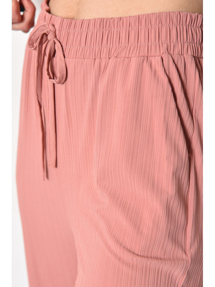 Штани жіночі літні розкльошені пудрового кольору 9830-1 172295C