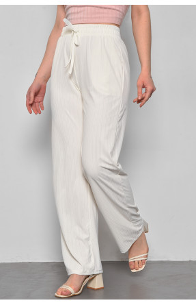 Штани жіночі літні розкльошені білого кольору 9830-1 172301C