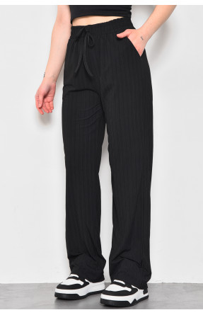 Штани жіночі літні розкльошені чорного кольору 9830-1 172303C