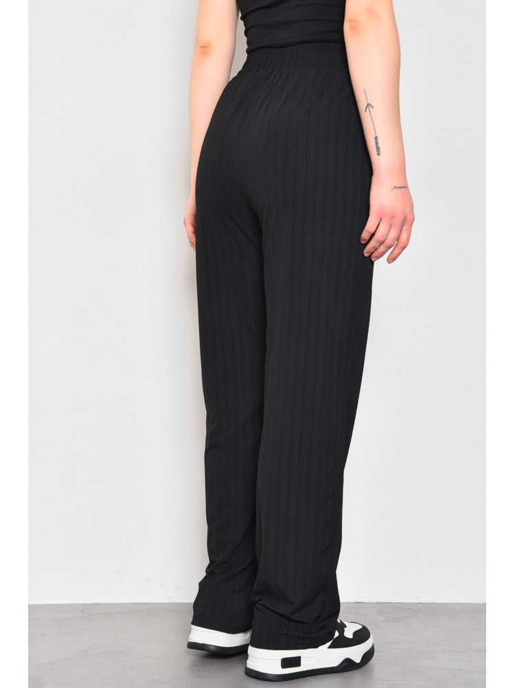 Штани жіночі літні розкльошені чорного кольору 9830-1 172303C