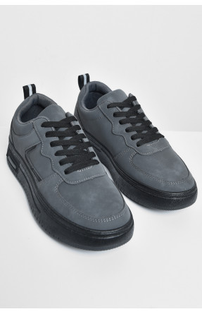 Кросівки чоловічі сірого кольору на шнурівці YB10507-2 172332C