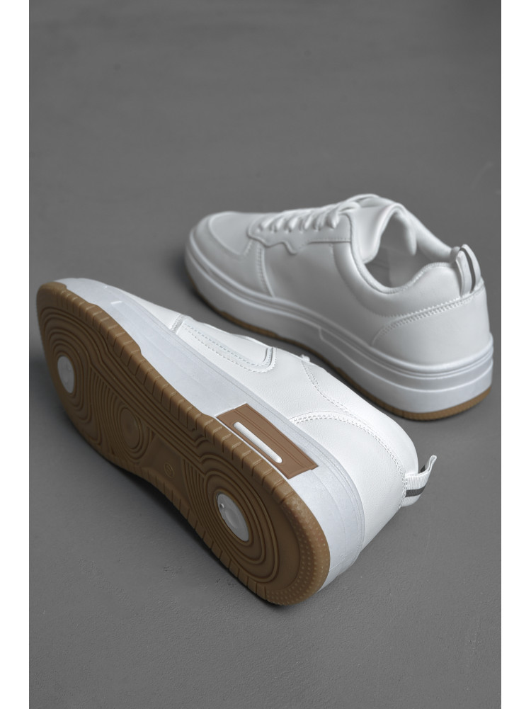 Кросівки чоловічі білого кольору на шнурівці YB10507-4 172337C