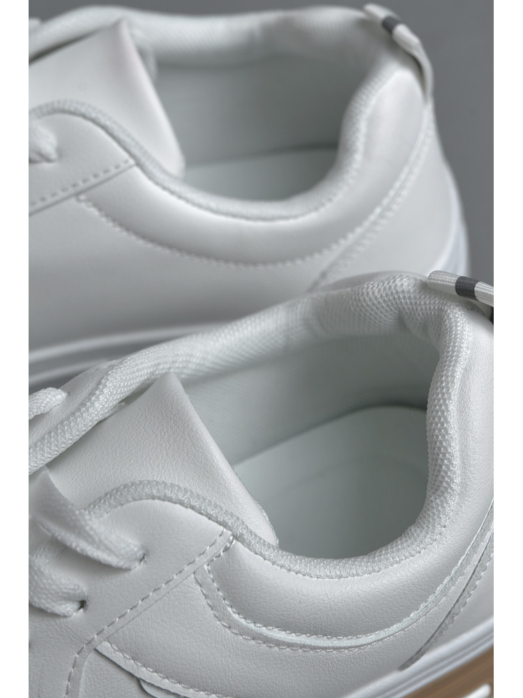Кросівки чоловічі білого кольору на шнурівці YB10507-4 172337C