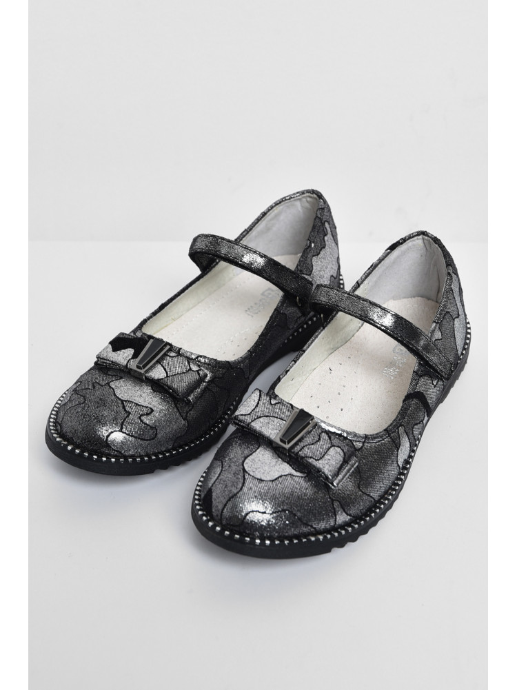 Туфли подростковые для девочки серого цвета размер 37 172343C