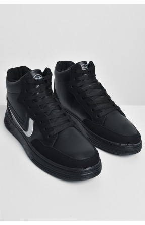 Кросівки чоловічі чорного кольору на шнурівці YB037-8 172354C