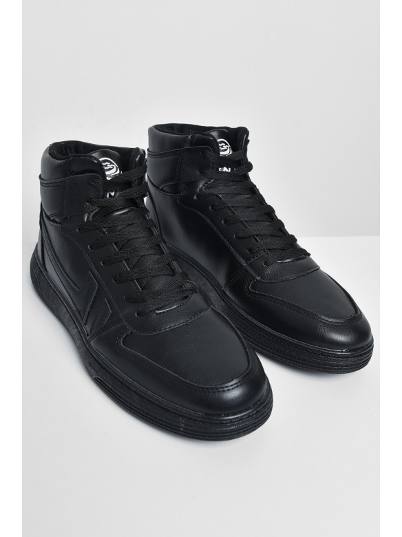 Кросівки чоловічі чорного кольору на шнурівці YB033-6 172356C