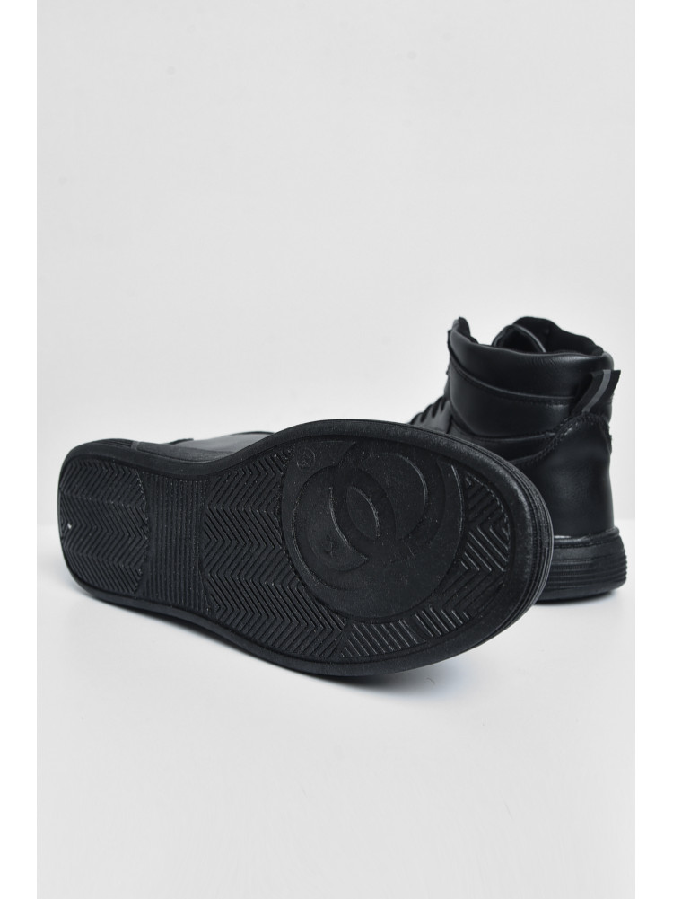 Кросівки чоловічі чорного кольору на шнурівці YB033-6 172356C