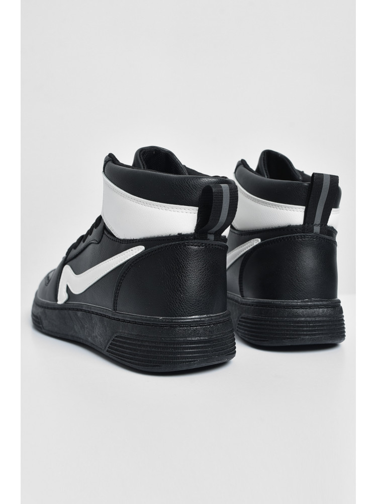 Кросівки чоловічі чорно-білого кольору на шнурівці YB036-5 172363C