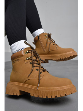 Ботинки женские демисезонные светло-коричневого цвета JP17-2 172395C Ботинки женские демисезонные светло-коричневого цвета JP17-2 172395C
