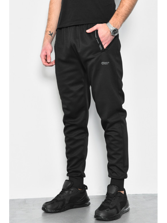 Спортивні штани чоловічі чорного кольору 1403-2 172419C