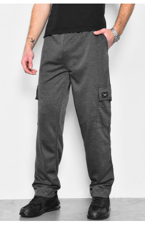 Спортивные штаны мужские полубатальные темно-серого цвета 1404-16 172428C